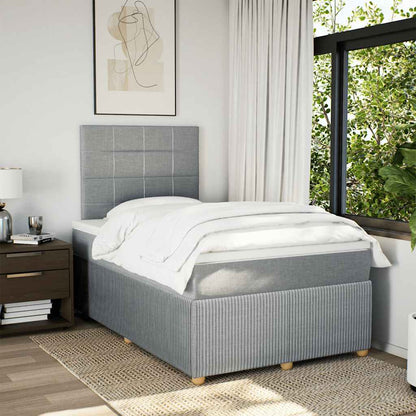 Giroletto a Molle con Materasso Grigio Chiaro 120x200cm Tessuto | homemem39