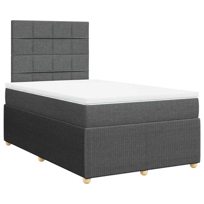 Giroletto a Molle con Materasso Grigio Scuro 120x200 cm Tessuto