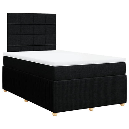 Giroletto a Molle con Materasso Nero 120x200 cm in Tessuto
