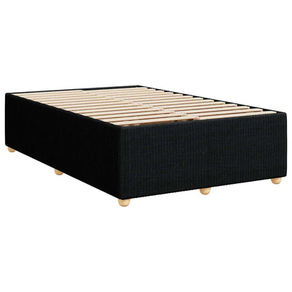 Giroletto a Molle con Materasso Nero 120x200 cm in Tessuto