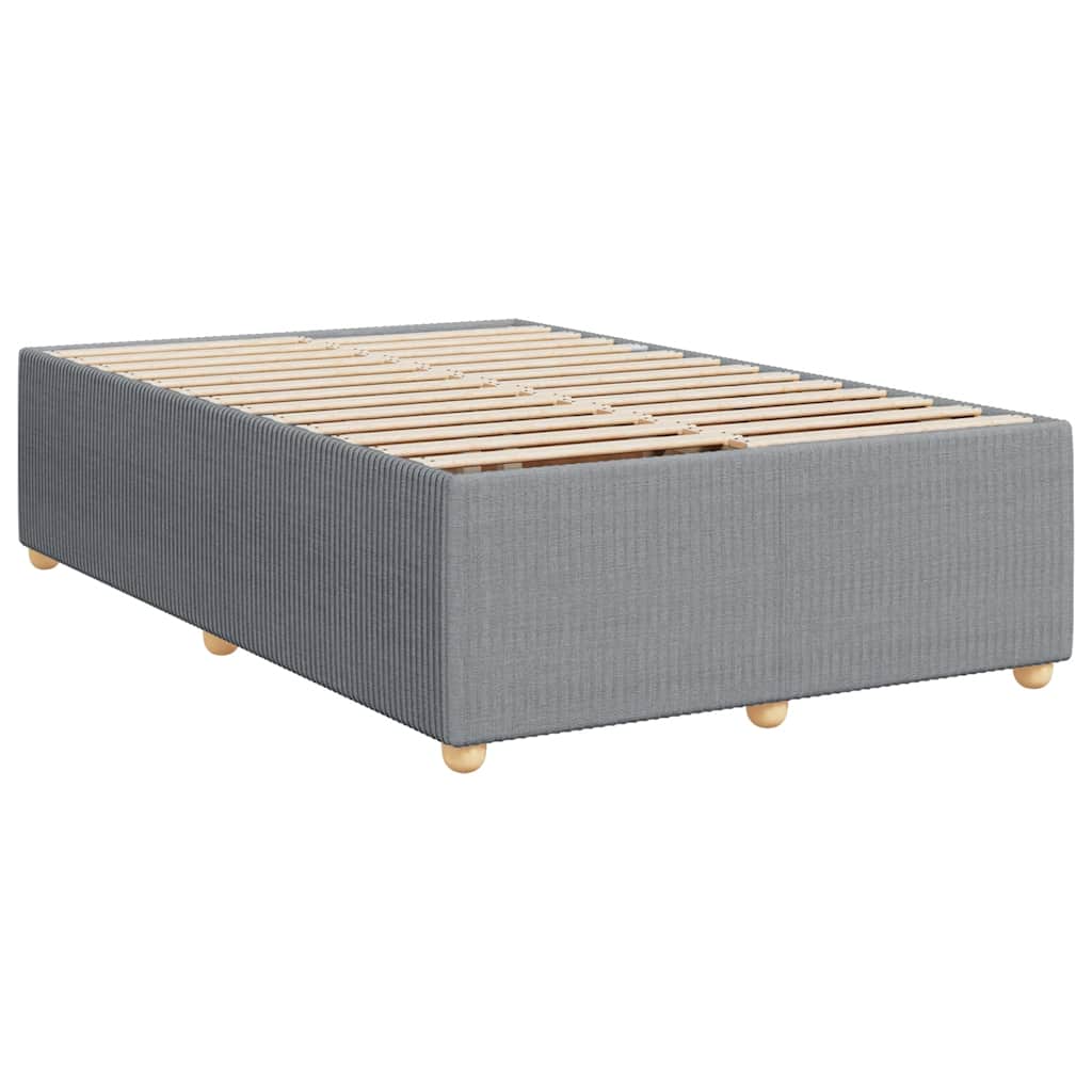 Giroletto a Molle con Materasso Grigio Chiaro 120x200cm Tessuto