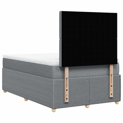 Giroletto a Molle con Materasso Grigio Chiaro 120x200cm Tessuto | homemem39