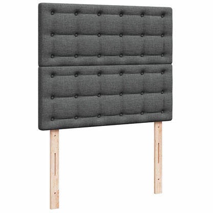 Giroletto a Molle con Materasso Grigio Scuro 120x200 cm Tessuto
