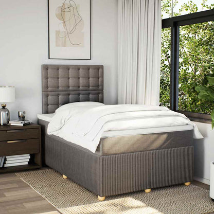 Giroletto a Molle con Materasso Tortora 120x200 cm in Tessuto | homemem39
