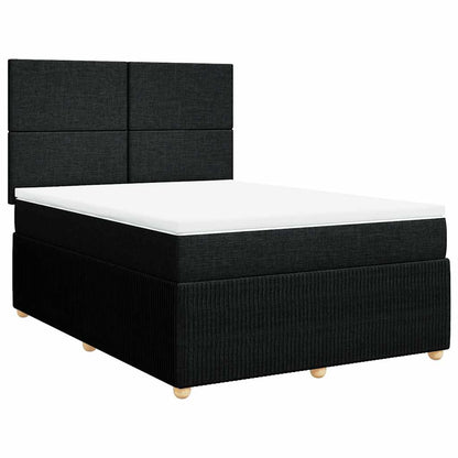 Giroletto a Molle con Materasso Nero 140x190 cm in Tessuto | homemem39