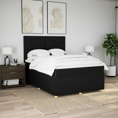 Giroletto a Molle con Materasso Nero 140x190 cm in Tessuto | homemem39