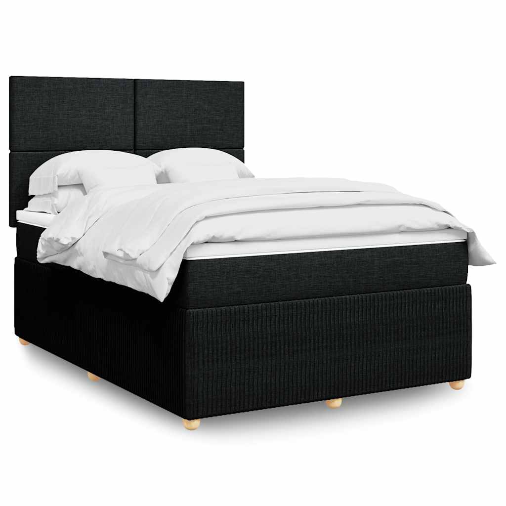 Giroletto a Molle con Materasso Nero 140x190 cm in Tessuto | homemem39