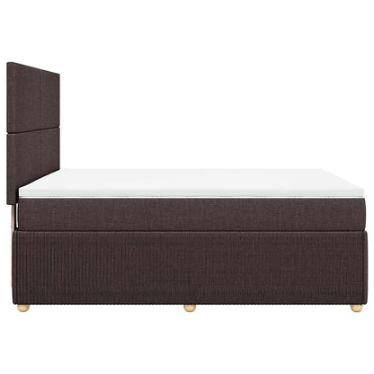 Giroletto a Molle con Materasso Marrone Scuro 140x190cm Tessuto | homemem39