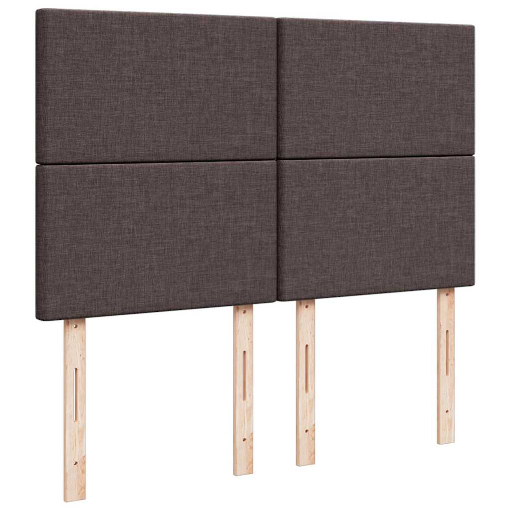 Giroletto a Molle con Materasso Marrone Scuro 140x190cm Tessuto | homemem39