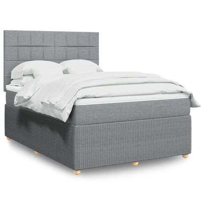 Giroletto a Molle con Materasso Grigio Chiaro 140x190cm Tessuto | homemem39
