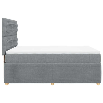 Giroletto a Molle con Materasso Grigio Chiaro 140x190cm Tessuto | homemem39