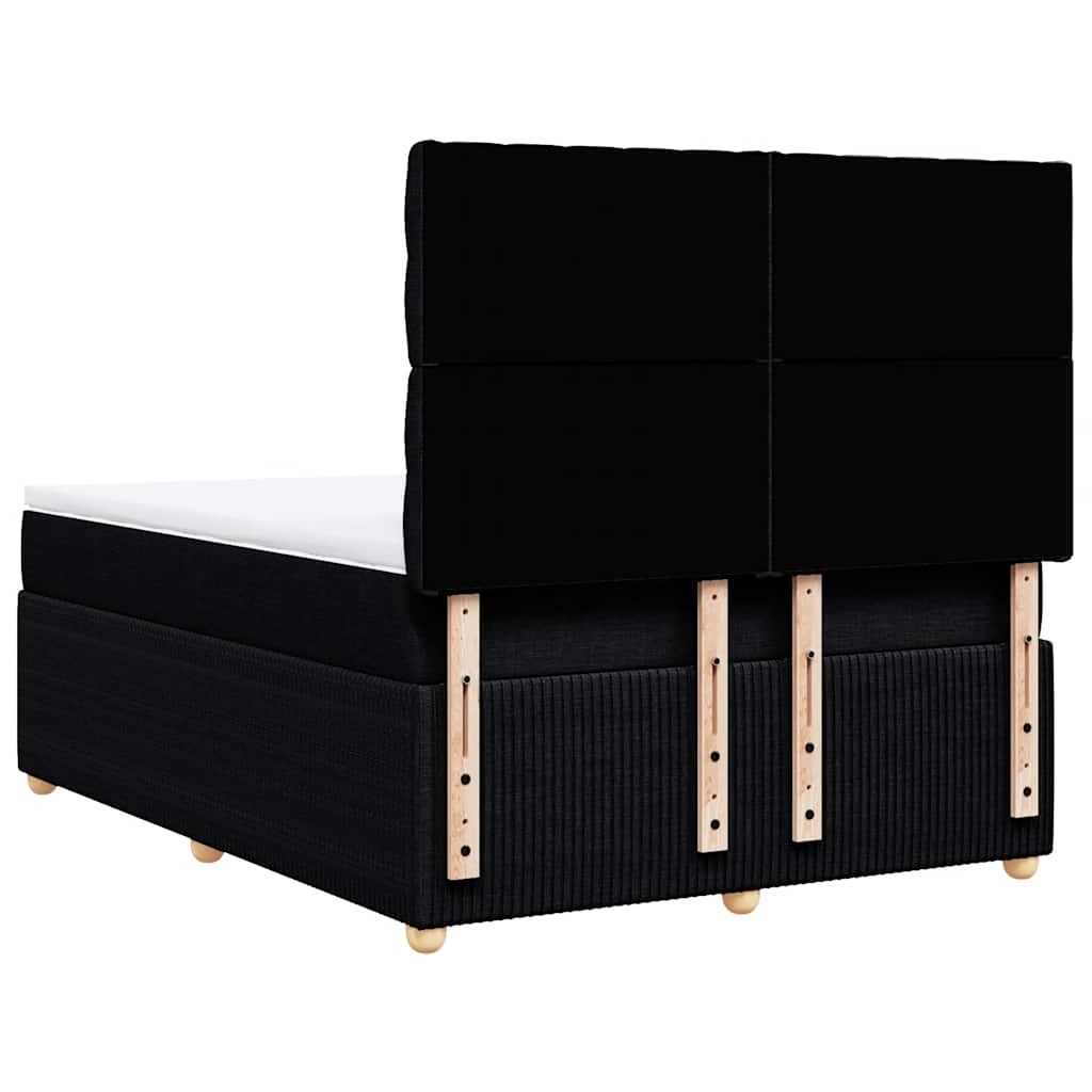 Giroletto a Molle con Materasso Nero 140x190 cm in Tessuto | homemem39