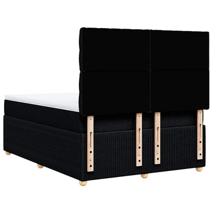 Giroletto a Molle con Materasso Nero 140x190 cm in Tessuto | homemem39