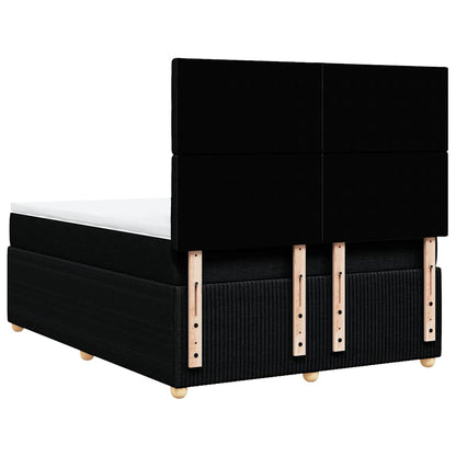 Giroletto a Molle con Materasso Nero 140x190 cm in Tessuto | homemem39