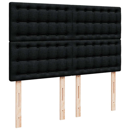 Giroletto a Molle con Materasso Nero 140x190 cm in Tessuto | homemem39