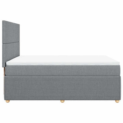 Giroletto a Molle con Materasso Grigio Chiaro 140x200cm Tessuto | homemem39