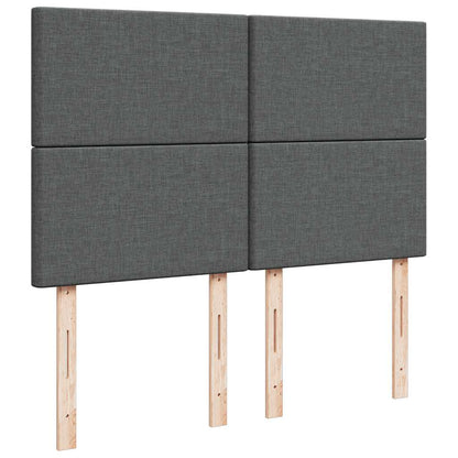 Giroletto a Molle con Materasso Grigio Scuro 140x200cm Tessuto