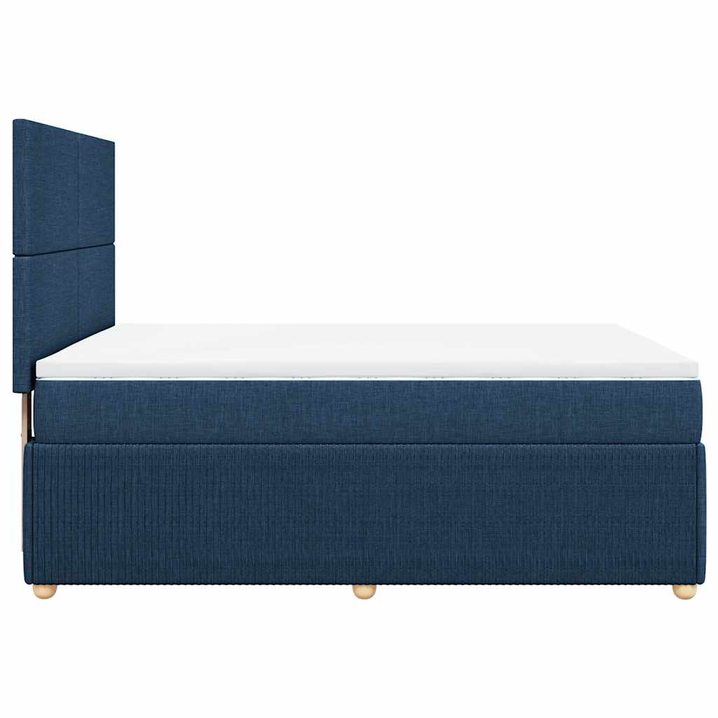 Giroletto a Molle con Materasso Blu 140x200 cm in Tessuto | homemem39
