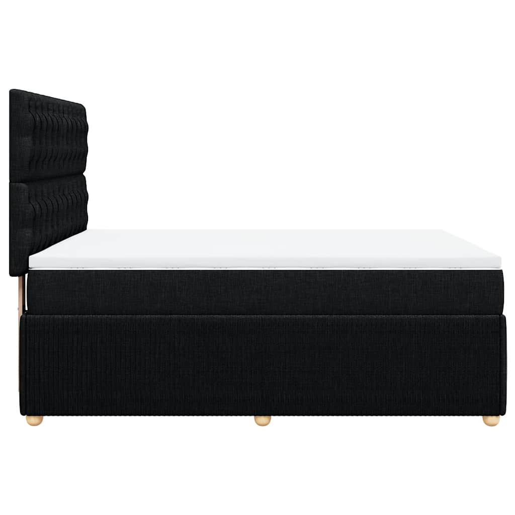 Giroletto a Molle con Materasso Nero 140x200 cm in Tessuto | homemem39
