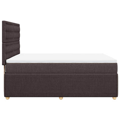 Giroletto a Molle con Materasso Marrone Scuro 140x200cm Tessuto | homemem39