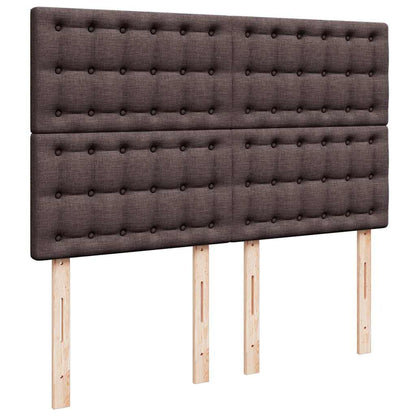 Giroletto a Molle con Materasso Marrone Scuro 140x200cm Tessuto | homemem39
