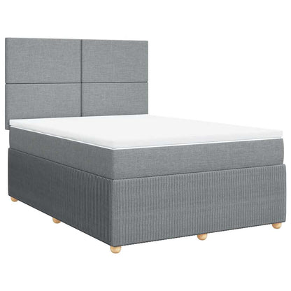 Giroletto a Molle con Materasso Grigio Chiaro 160x200cm Tessuto | homemem39