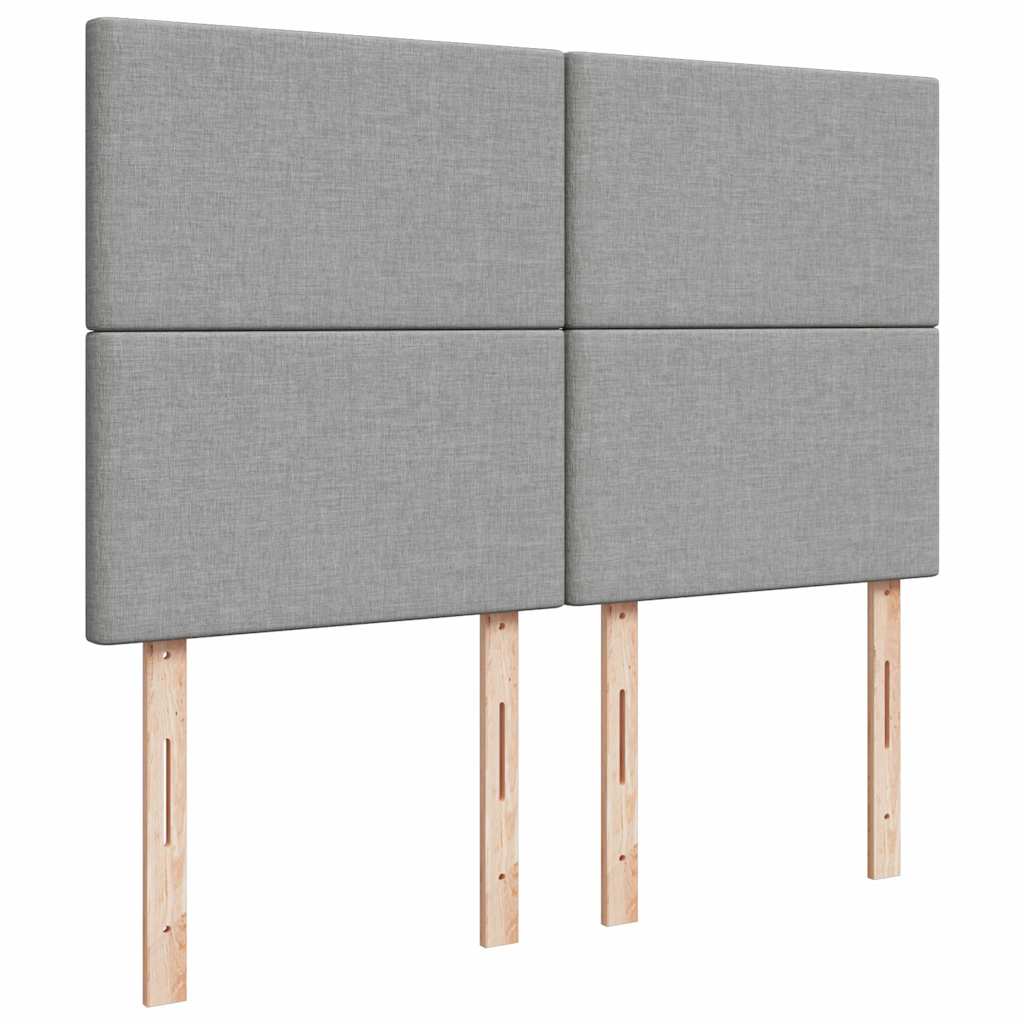 Giroletto a Molle con Materasso Grigio Chiaro 160x200cm Tessuto | homemem39
