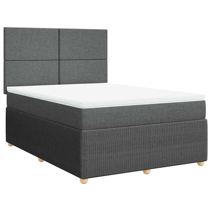 Giroletto a Molle con Materasso Grigio Scuro 160x200 cm Tessuto | homemem39