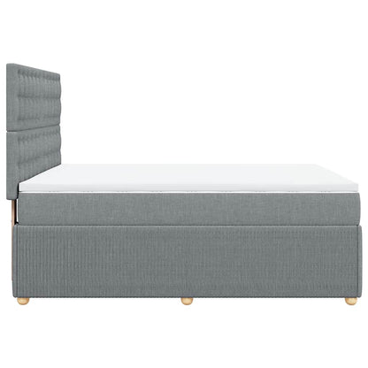 Giroletto a Molle con Materasso Grigio Chiaro 160x200cm Tessuto | homemem39