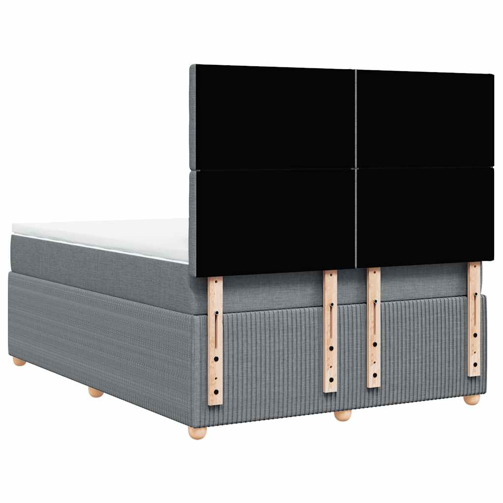 Giroletto a Molle con Materasso Grigio Chiaro 160x200cm Tessuto | homemem39