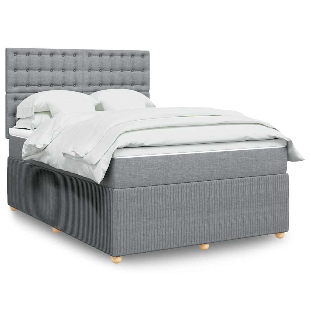 Giroletto a Molle con Materasso Grigio Chiaro 160x200cm Tessuto | homemem39