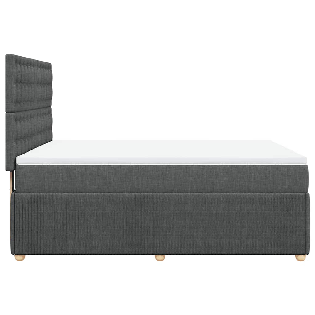 Giroletto a Molle con Materasso Grigio Scuro 160x200 cm Tessuto | homemem39