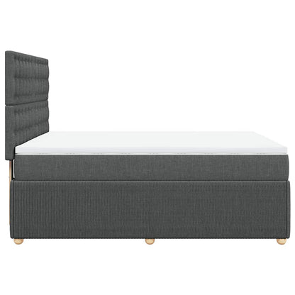 Giroletto a Molle con Materasso Grigio Scuro 160x200 cm Tessuto | homemem39