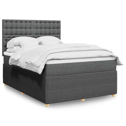 Giroletto a Molle con Materasso Grigio Scuro 160x200 cm Tessuto | homemem39
