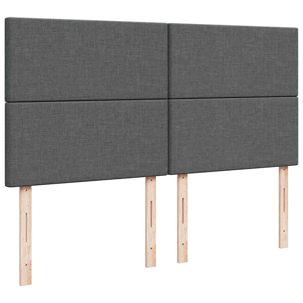 Giroletto a Molle con Materasso Grigio Scuro 180x200 cm Tessuto - homemem39