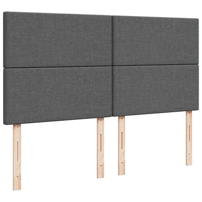 Giroletto a Molle con Materasso Grigio Scuro 180x200 cm Tessuto - homemem39