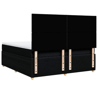 Giroletto a Molle con Materasso Nero 180x200 cm in Tessuto - homemem39