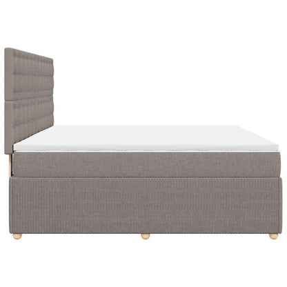 Giroletto a Molle con Materasso Tortora 180x200 cm in Tessuto - homemem39