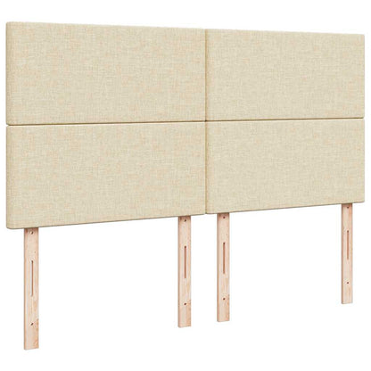 Giroletto a Molle con Materasso Crema 200x200 cm in Tessuto