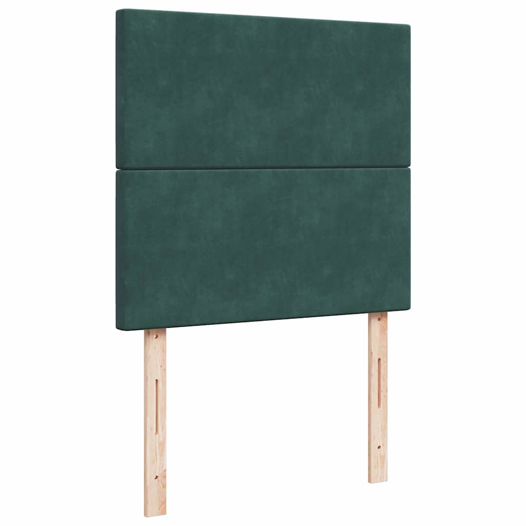 Giroletto a Molle con Materasso Verde Scuro 90x190 cm Velluto - homemem39