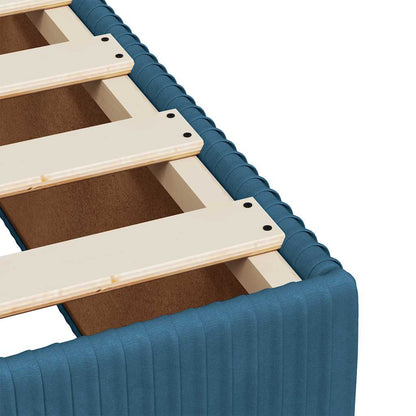 Giroletto a Molle con Materasso Blu Scuro 100x200 cm in Velluto