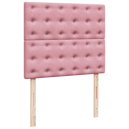 Giroletto a Molle con Materasso Rosa 120x200 cm in Velluto | homemem39