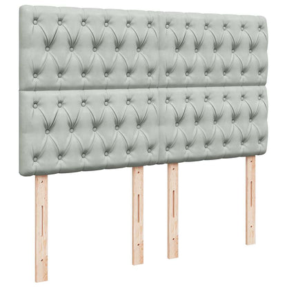 Giroletto a Molle con Materasso Grigio Chiaro 140x200cm Velluto | homemem39