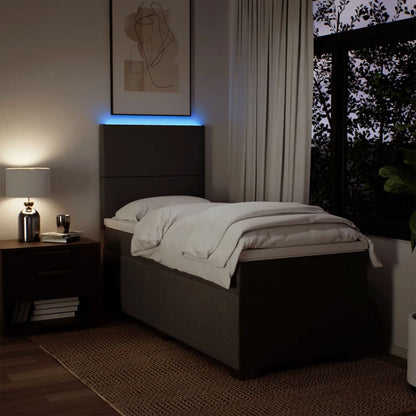 Giroletto a Molle con Materasso Grigio Chiaro 80x200 cm Tessuto - homemem39