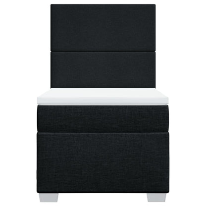 Giroletto a Molle con Materasso Nero 80x200 cm inTessuto - homemem39