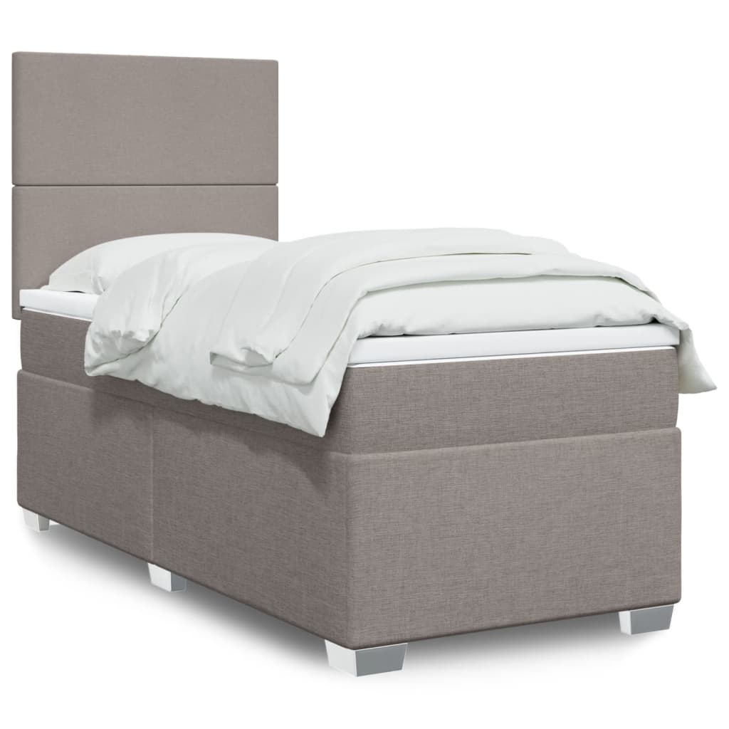 Giroletto a Molle con Materasso Tortora 80x200 cm inTessuto | homemem39