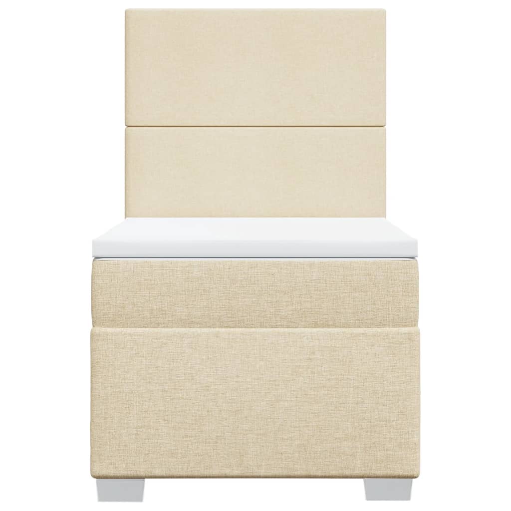 Giroletto a Molle con Materasso Crema 80x200 cm inTessuto - homemem39