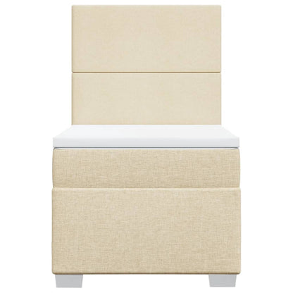 Giroletto a Molle con Materasso Crema 80x200 cm inTessuto - homemem39