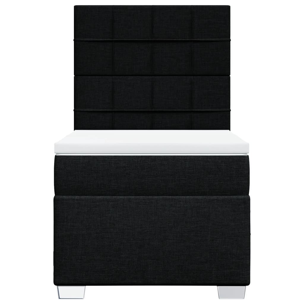 Giroletto a Molle con Materasso Nero 80x200 cm inTessuto | homemem39