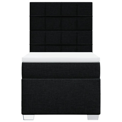 Giroletto a Molle con Materasso Nero 80x200 cm inTessuto | homemem39